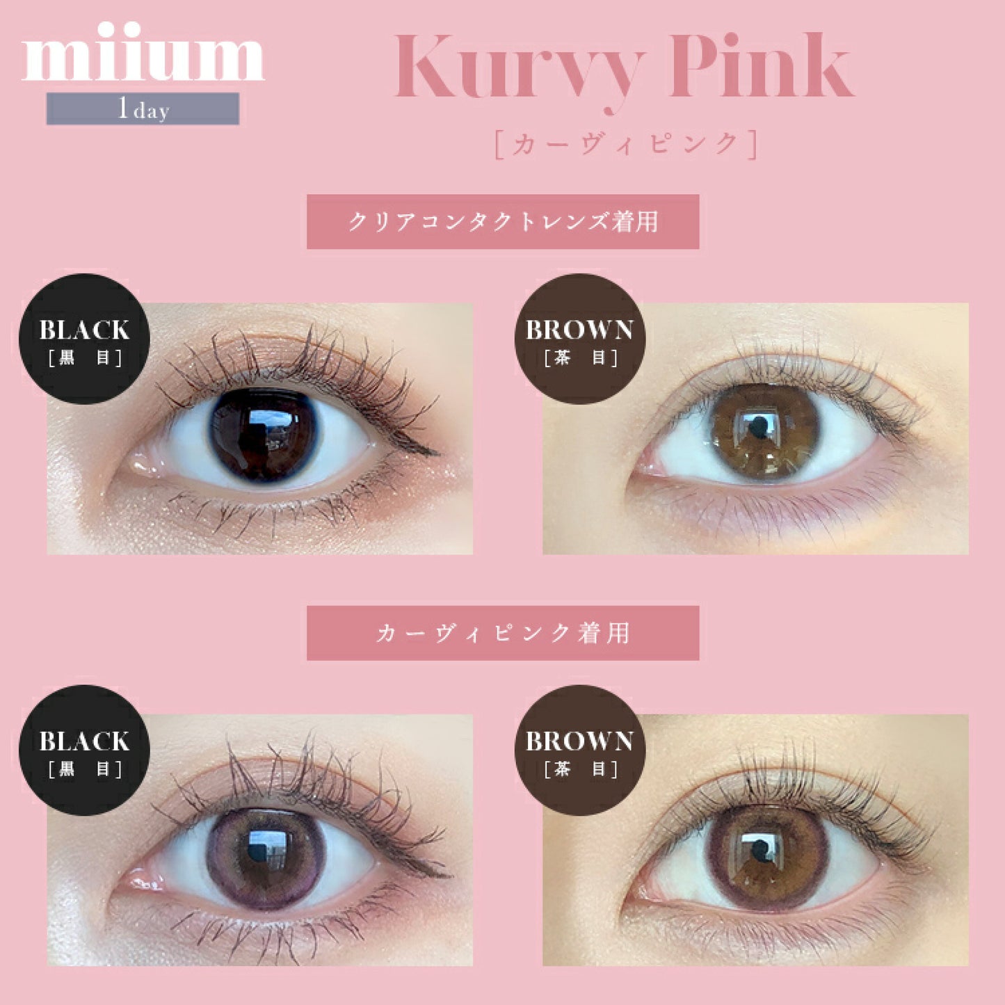 Miium 1 day 日拋 10p kurvy pink