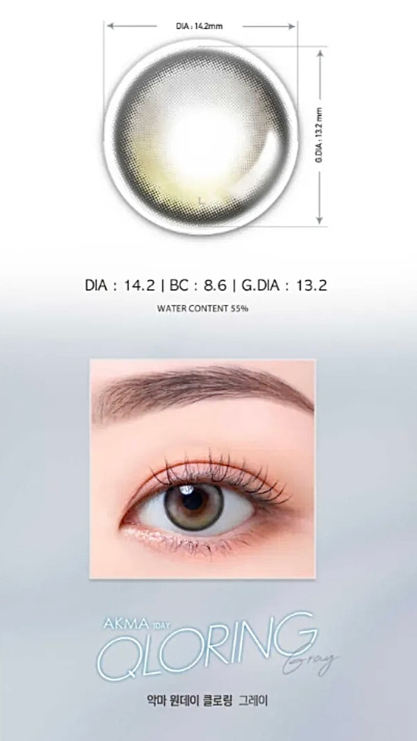 Lensme akma qloring 1 day 日拋 30p gray
