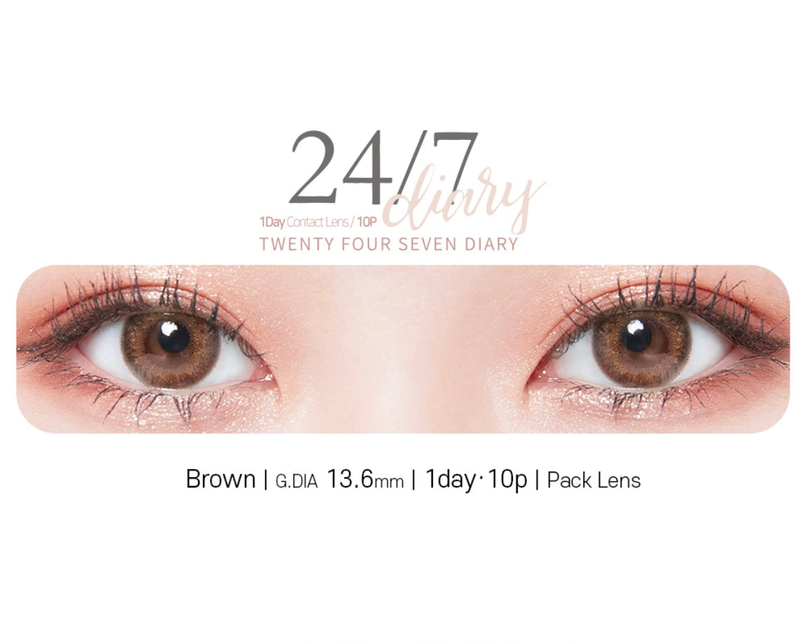 Lenstown 247 Diary 1 day 日拋 10p Brown