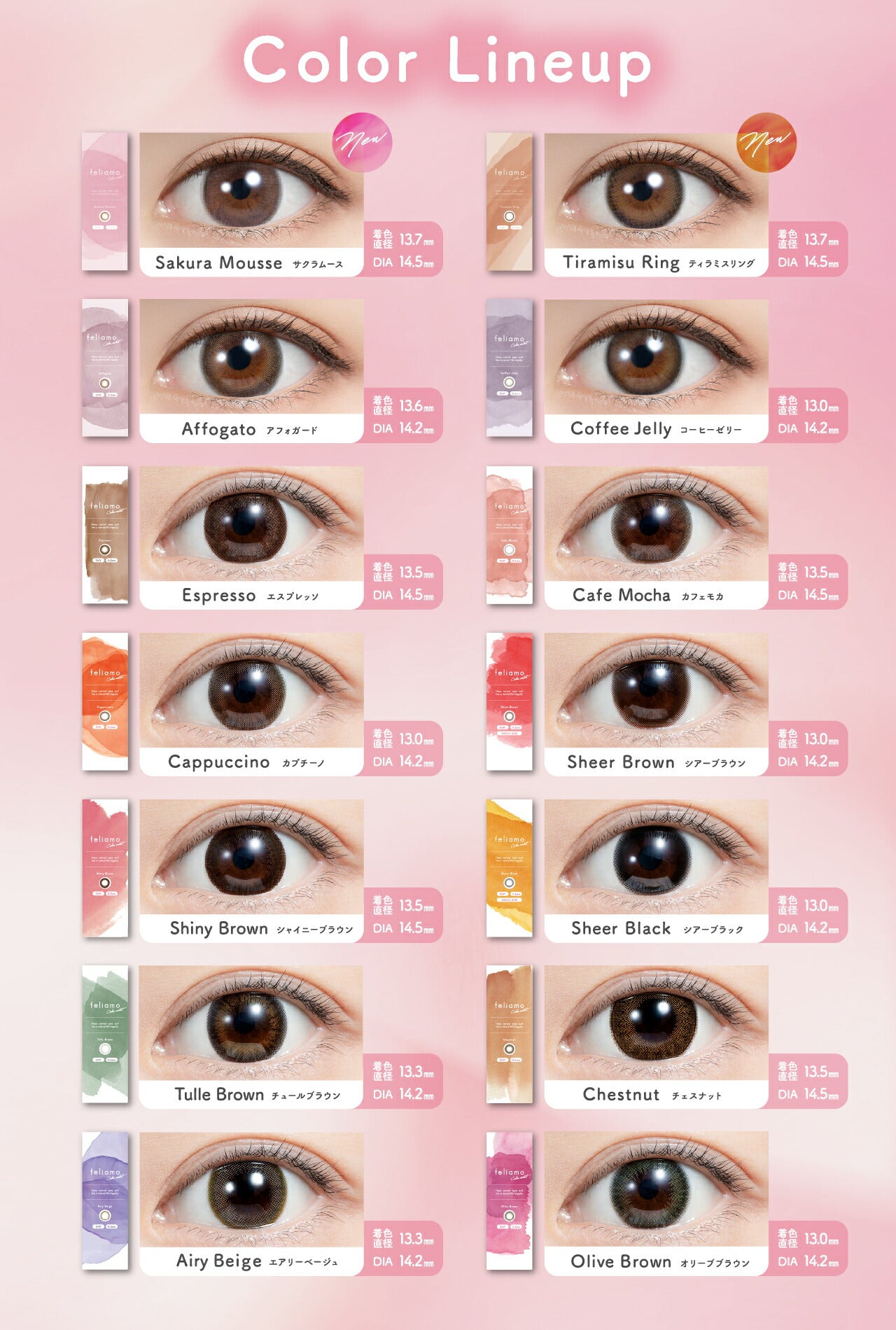 Feliamo 1 day 日拋 10p Sheer Brown